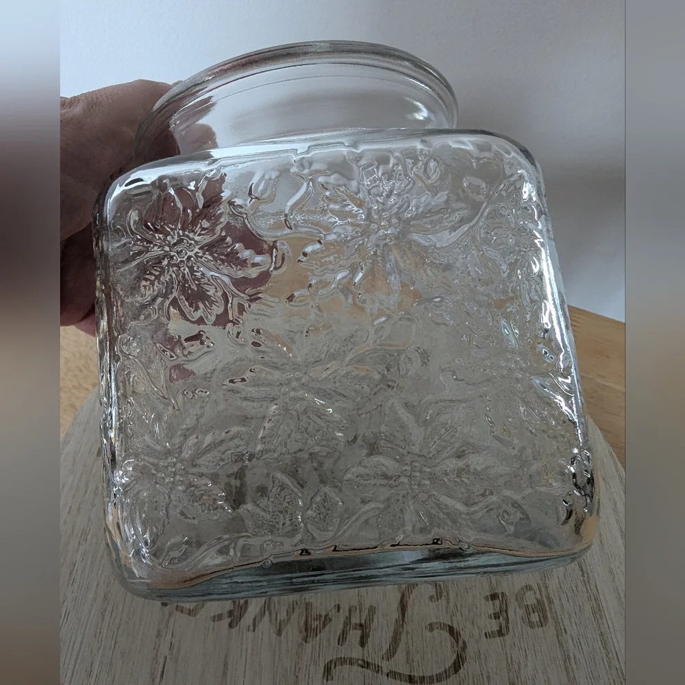 Fantasia Short Canister Jar By Princess House EUC Vintage